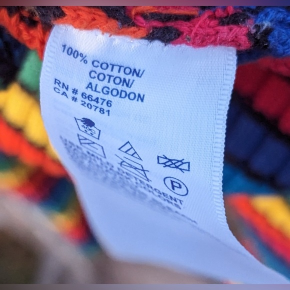 Vintage 00’s Tommy Hilfiger Turtleneck Sweater
Womens Rainbow Striped Ribbed L - Picture 11 of 12